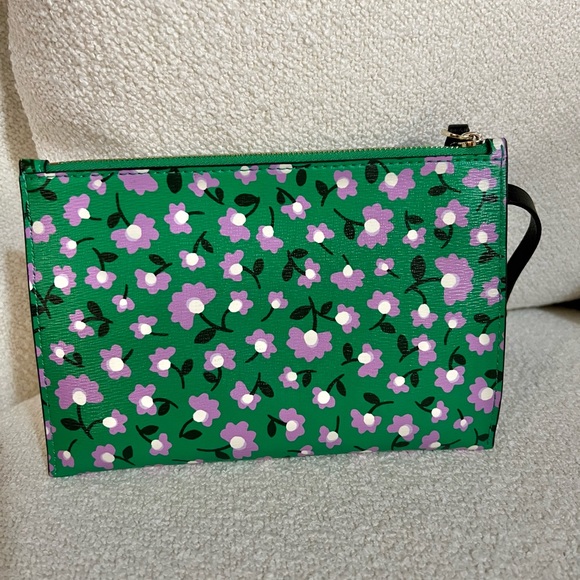 Kate Spade ♠️ New York Spencer Party Floral Pouch Wristlet - Picture 2 of 13